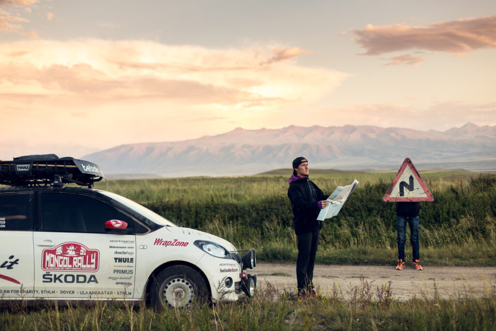 The Mongol Rally - ditch the maps and use a paper map like this team instead