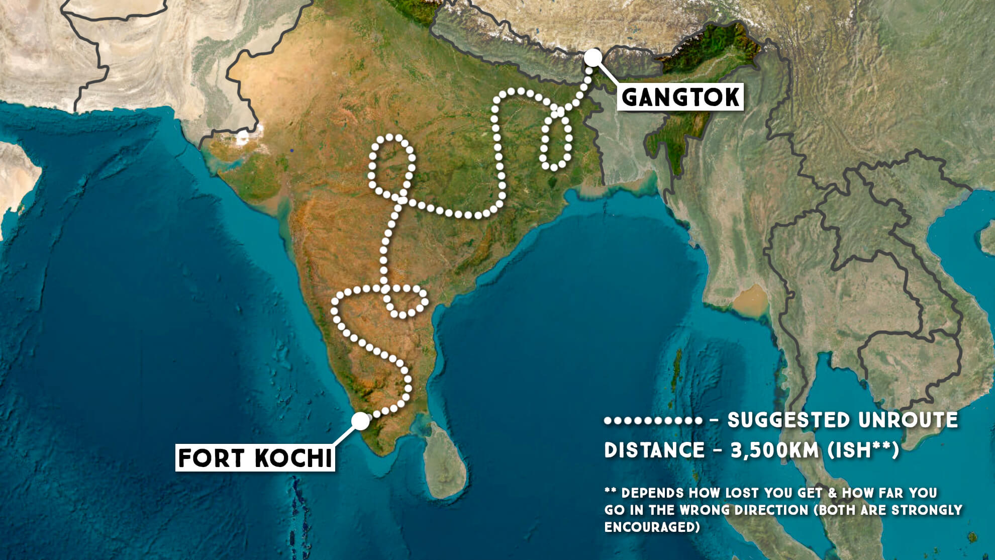 Rickshaw Run India new unroute