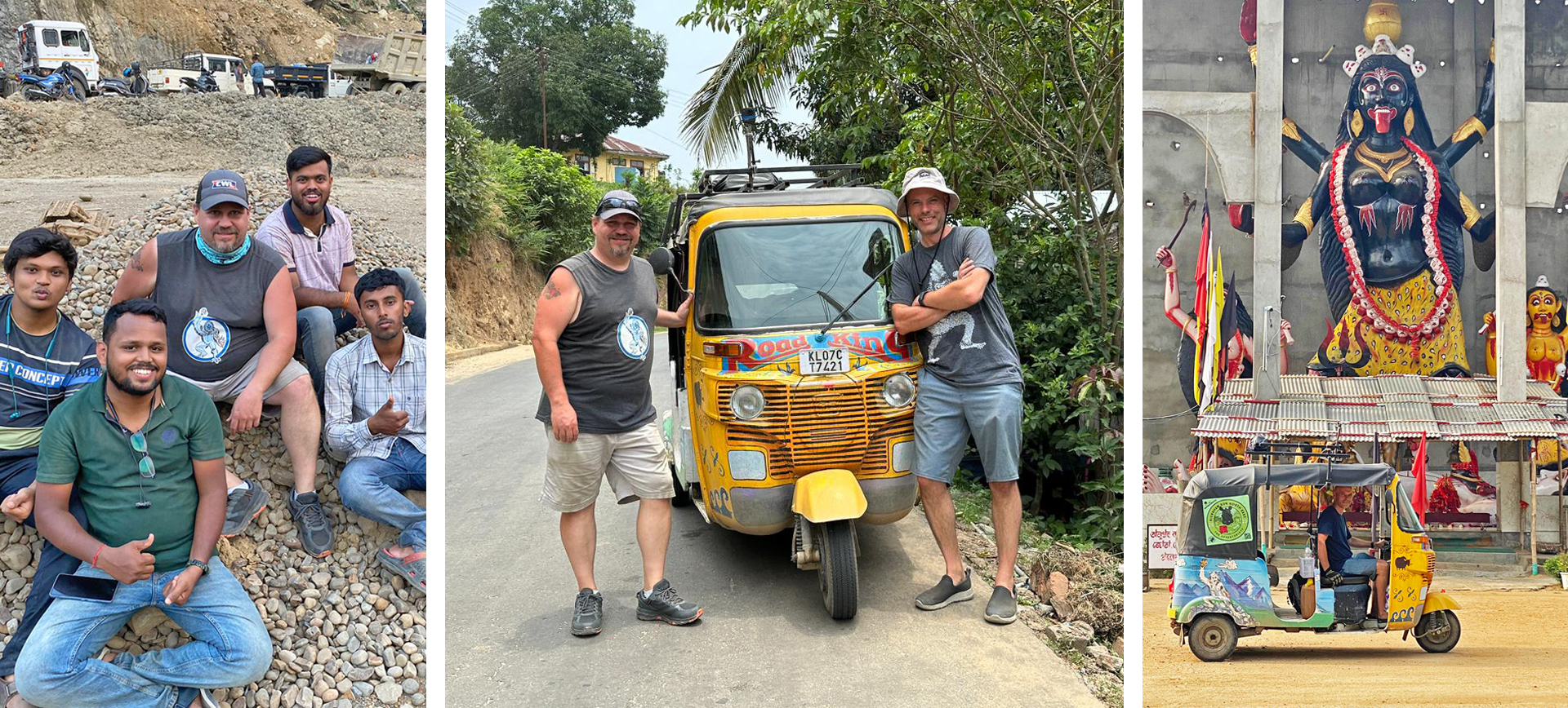 Travis and Jordy on the Rickshaw Run Northeast Pioneers Edition, May 2023
