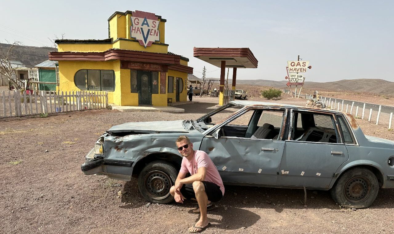 POI 85 - Creepy Petrol Station, Morocco. Team Ohopel on the Poles of Inconvenience 2023