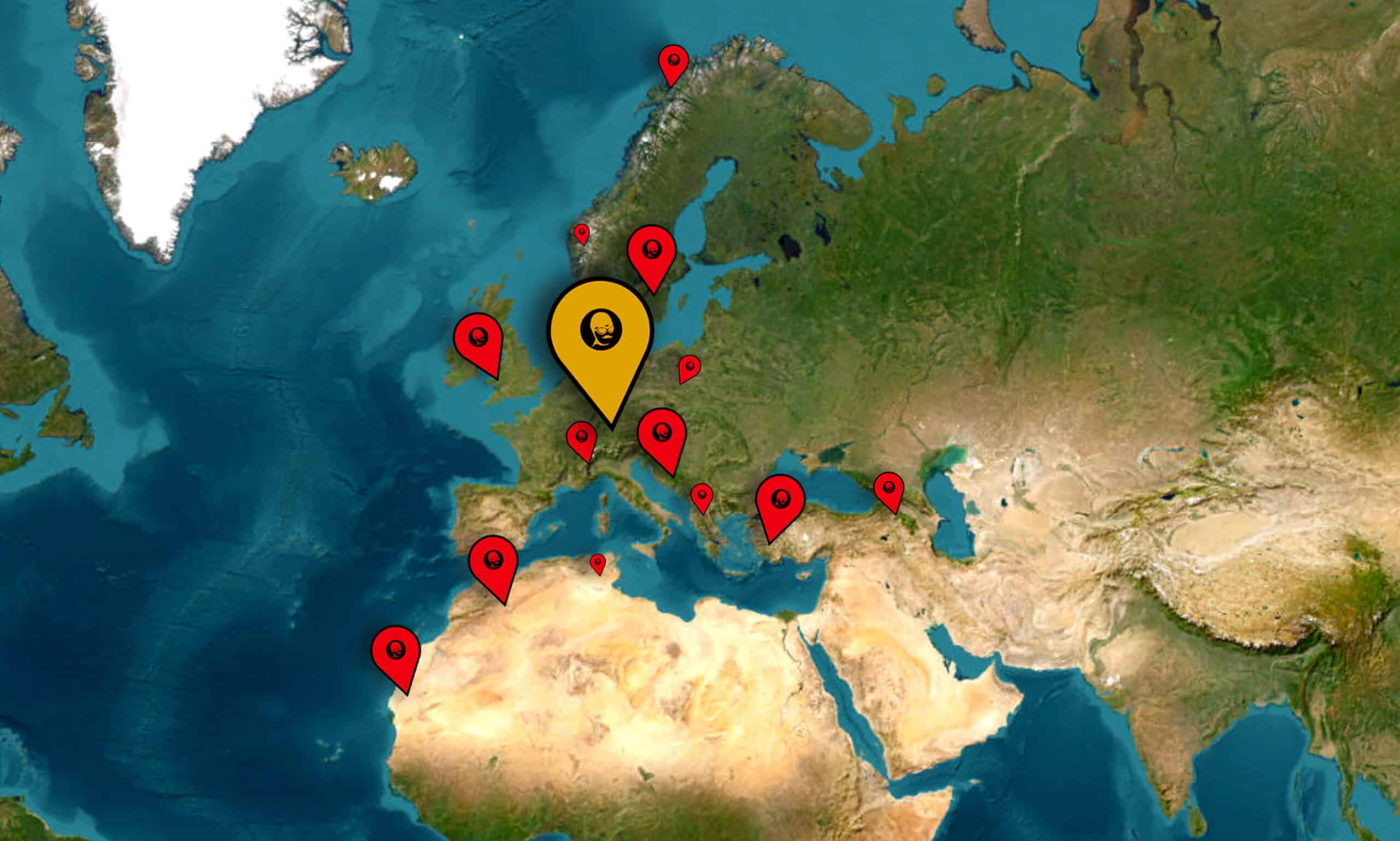 Poles of Inconvenience 2024 - illustrative map