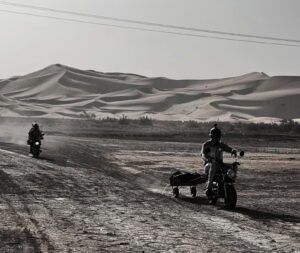 Pretending to be on the moon. 