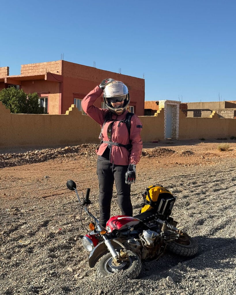Not too far to fall on a tiny bike... Monkey Run Morocco October 2025.
